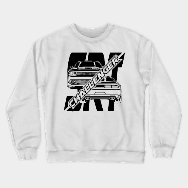 Challenger SRT (Black Print) Crewneck Sweatshirt by WINdesign